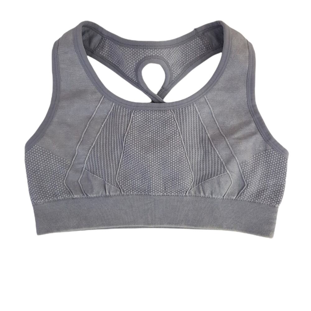Brand New Cali Sport Grey  Stretchy Racerback Sports Bra S